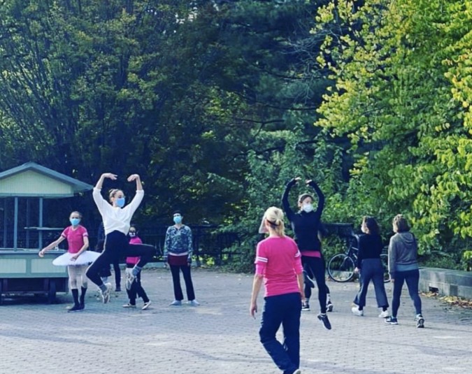 Kat Wildish teaches ballet in Central Park